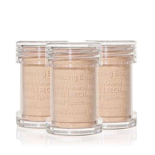 Amazing Base Loose Mineral Powder Refillable Brush 3-Pack *Refills* - Totally Refreshed Steam and Spa