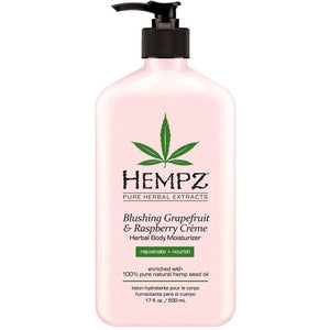 Hempz Blushing Grapefruit & Raspberry Creme Herbal Body Moisturizer - Totally Refreshed Steam and Spa