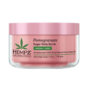 Hempz Pomegranate Sugar Body Scrub 7oz - Totally Refreshed Steam and Spa