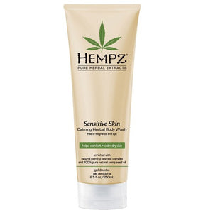 Hempz Sensitive Skin Body Wash 8.5oz - Totally Refreshed Steam and Spa