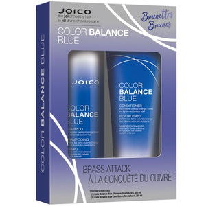 Joico Color Balance Blue Brass Attack Shamp & Cond 2pk 10.1oz - Totally Refreshed Steam and Spa