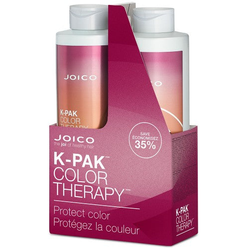 Joico K-Pak Color Therapy Shamp Cond Liter Duo 2pk 33.8oz - Totally Refreshed Steam and Spa
