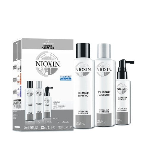 Nioxin System 1 Kit (Natural Hair - Light Thinning) - Totally Refreshed Steam and Spa