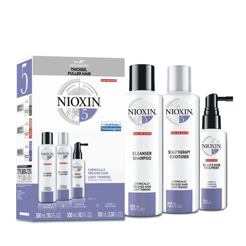 Nioxin System 5 Kit (Chemically Treated Hair - Light Thinning) - Totally Refreshed Steam and Spa